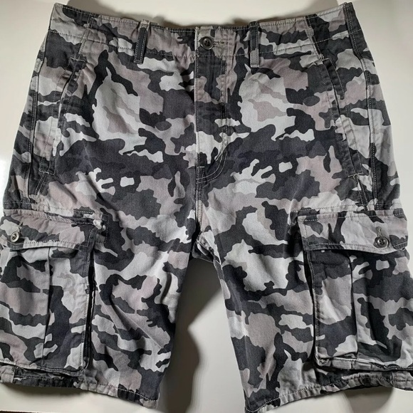Levi's | Shorts | Levis Gray Black Camo Cargo Shorts Mens Size 32 | Poshmark